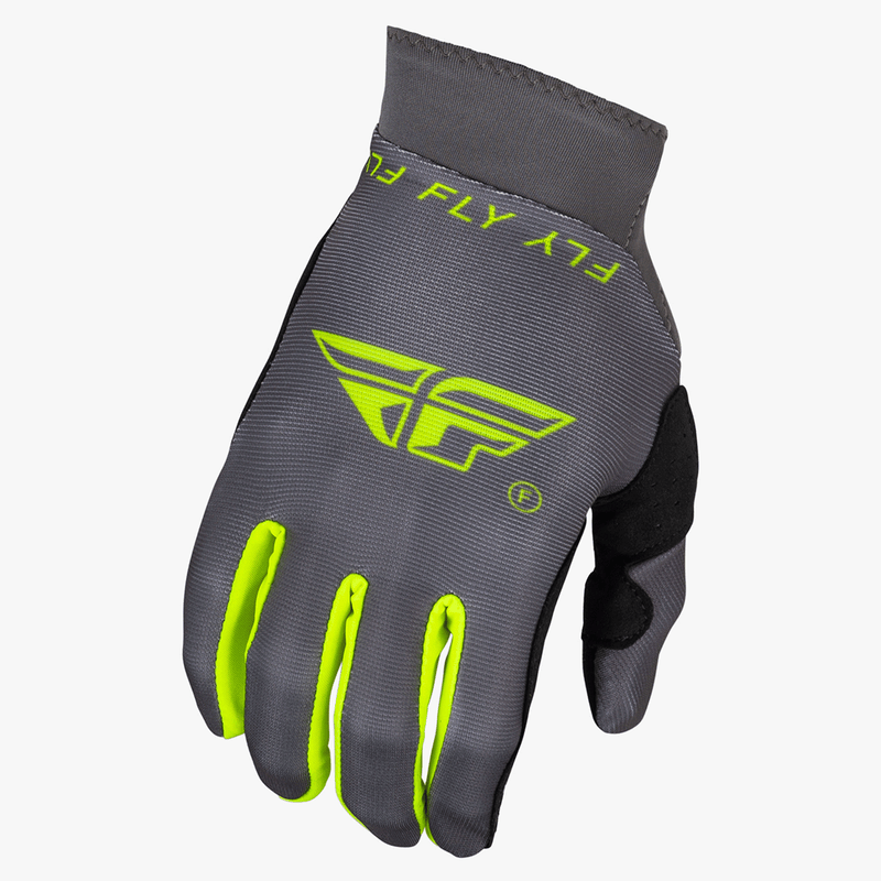 SALES SAMPLE: FLY Racing Men's Pro Lite Gloves Charcoal/Hi-Vis LG