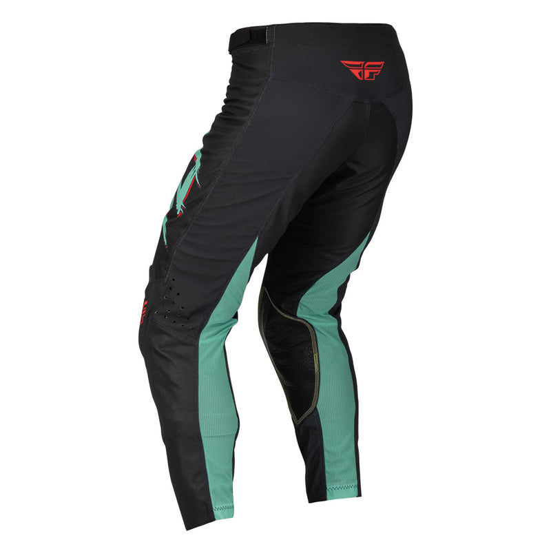 FLY Racing Men's Kinetic S.E. Rave Pants - Black/Mint/Red (CLEARANCE)