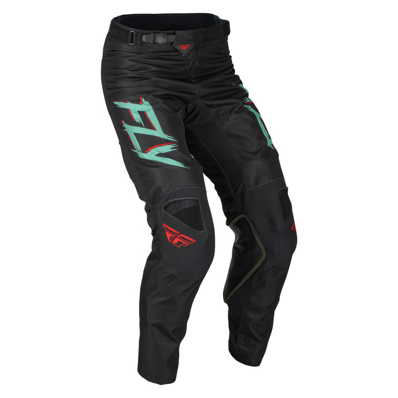FLY Racing Men's Kinetic S.E. Rave Pants - Black/Mint/Red (CLEARANCE)