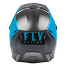 SALES SAMPLE: FLY Racing Youth Kinetic Straight Edge Helmet - Blue/Grey/Black YS